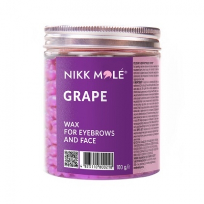 Nikk Mole wax in granules for eyebrows and face (Grapes)