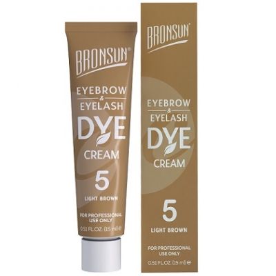 Bronsun Cream 5 Eyelash/Eyebrow Tint - "Light Brown"