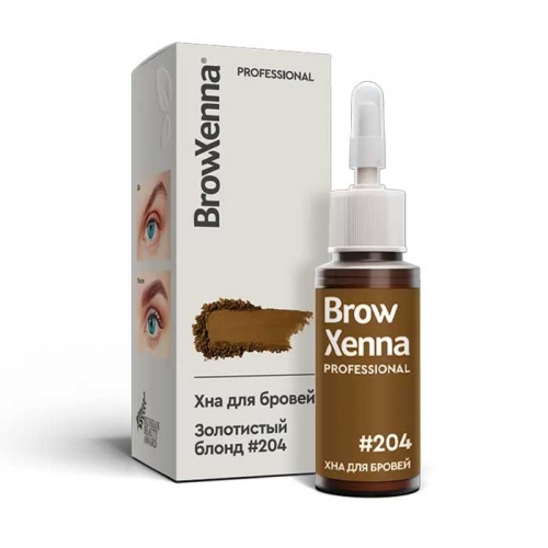 BrowXenna®, Blond 204, Golden Blond, 1 vial
