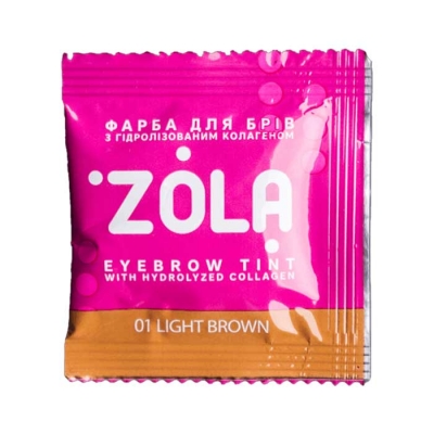 Zola Sachet Eyebrow Tint With Collagen 01 Light brown + oxidant