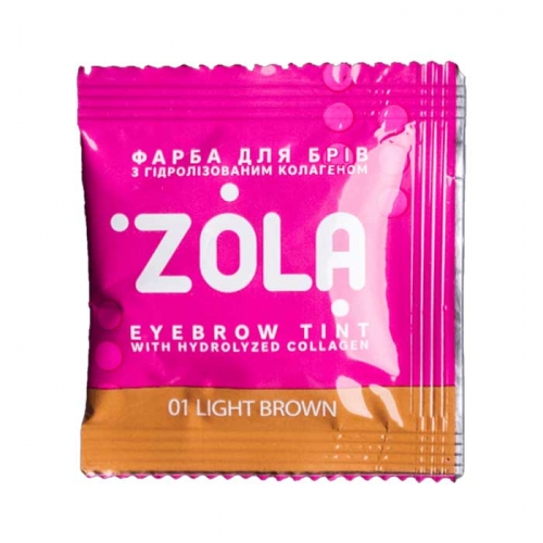 Zola Sachet Eyebrow Tint With Collagen 01 Light brown + oxidant
