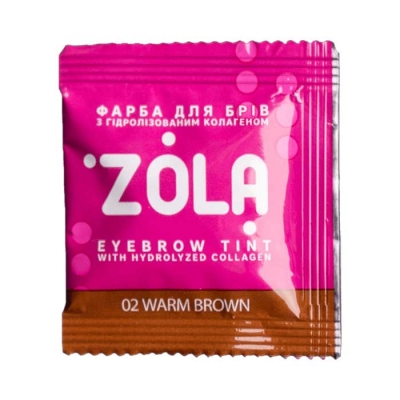 Zola Sachet Eyebrow Tint With Collagen 02 Warm brown + oxidant