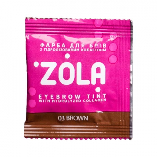 Zola Sachet Eyebrow Tint With Collagen 03 Brown + oxidant 
