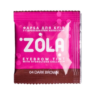 Zola Sachet Eyebrow Tint With Collagen 04 Dark Brown + oxidant