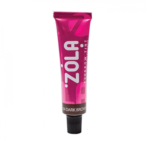 Сашет Краски для бровей с коллагеном 04 Dark Brown + окислитель ZOLA