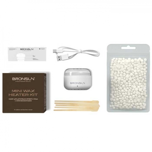 BRONSUN Eyebrow Depilation Kit with Mini Wax Heater