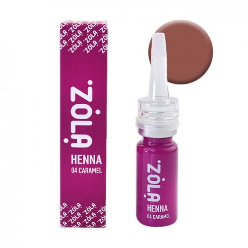 Хна для бровей 04 caramel brown 10г Zola