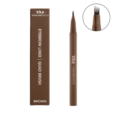 ZOLA x Makarevich Eyebrow Liner with Quad Brush Brown