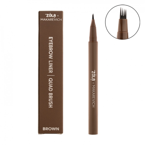ZOLA x Makarevich Eyebrow Liner with Quad Brush Brown