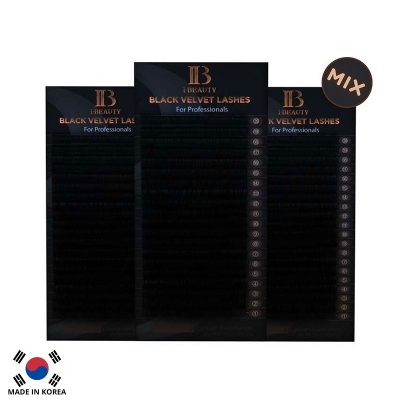 iBeauty Lash  Black Velvet MIX L - Загиб 20 линий
