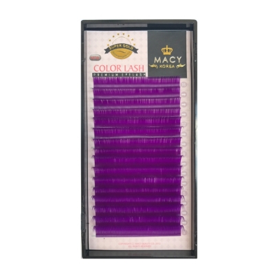 Macy Super Gold Фиолетовые MIX D- Загиб/0,15мм